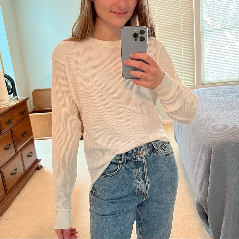 Vintage 90s waffle shirt